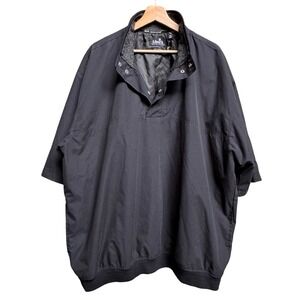 NWOT Ashworth Weather Systems Men XXL Black Short Sleeve Golf Windshirt Pullover